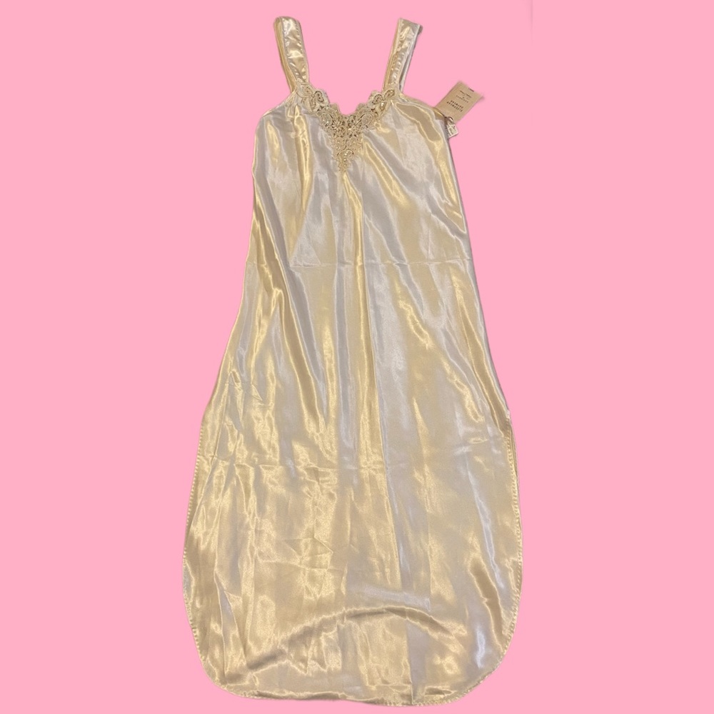 Vintage Cinema Etoile White slip dress